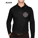 Devon & Jones CrownLux Performance Plaited Long Sleeve Polo